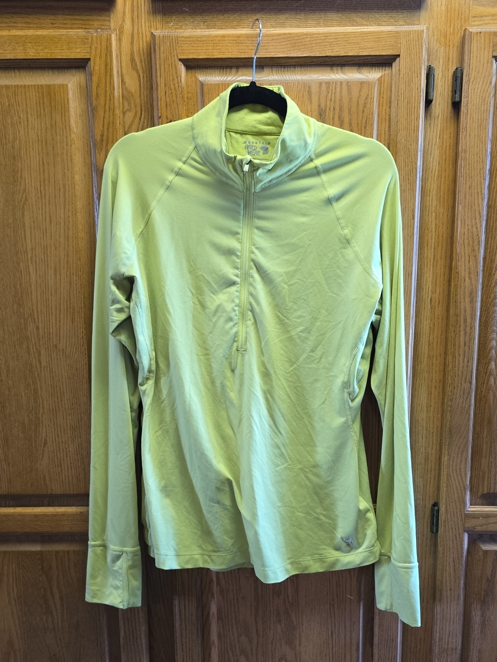 Mountain Hardwear Women's Crater Lake Standard Half Zip, Frosted Lime, L/S Layer